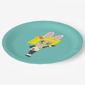 chibi bunnygirl papieren bordje (Gekanteld)