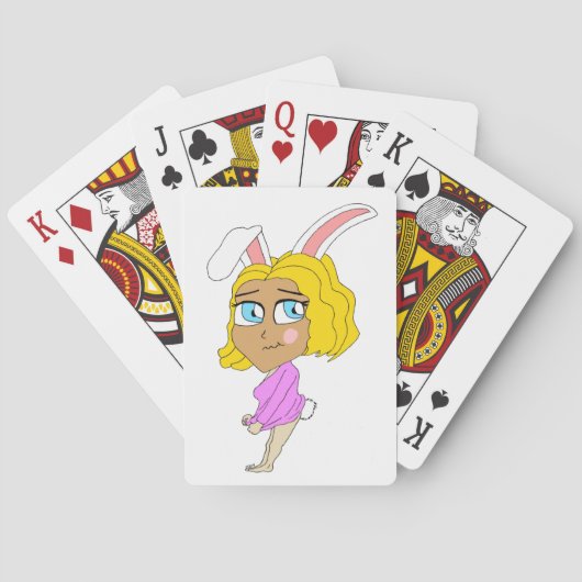 chibi bunnygirl pokerkaarten (Achterkant)
