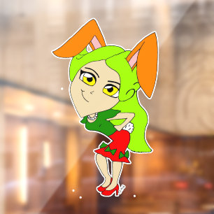 chibi bunnygirl raamsticker