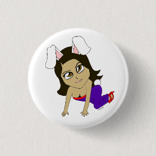chibi bunnygirl ronde button 3,2 cm