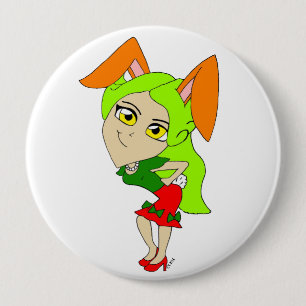 chibi bunnygirl ronde button 4,0 cm