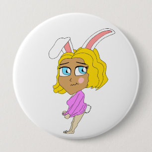 chibi bunnygirl ronde button 4,0 cm