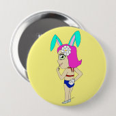 chibi bunnygirl ronde button 4,0 cm (Voorkant /achterkant)