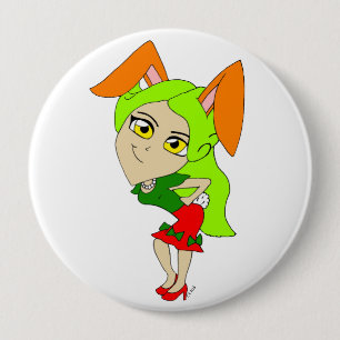 chibi bunnygirl ronde button 4,0 cm