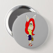 chibi bunnygirl ronde button 4,0 cm (Voorkant /achterkant)