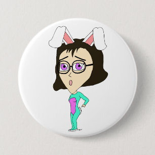 chibi bunnygirl ronde button 7,6 cm