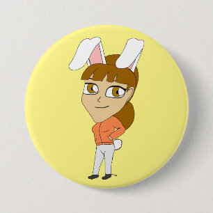 chibi bunnygirl ronde button 7,6 cm