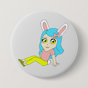 chibi bunnygirl ronde button 7,6 cm