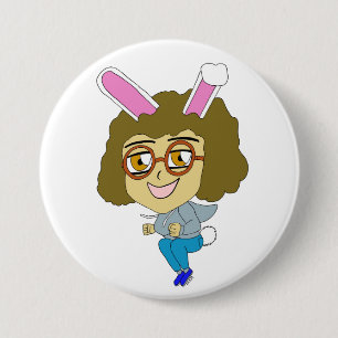 chibi bunnygirl ronde button 7,6 cm