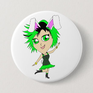 chibi bunnygirl ronde button 7,6 cm