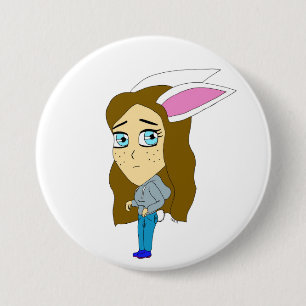 chibi bunnygirl ronde button 7,6 cm