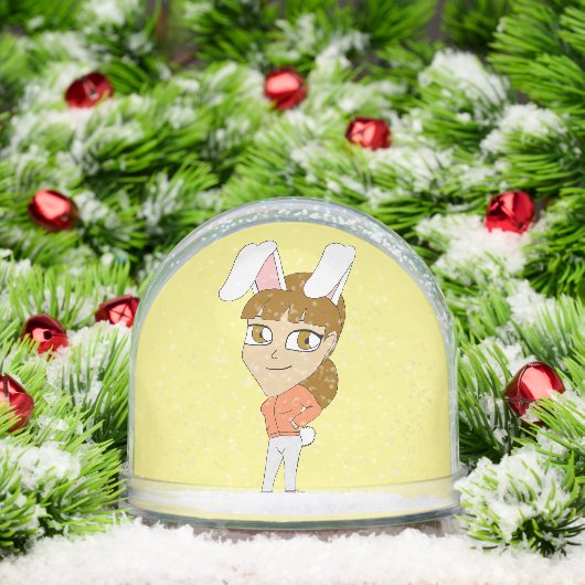 chibi bunnygirl sneeuwbol (Kerstmis)