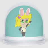 chibi bunnygirl sneeuwbol (Voorkant)