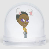 chibi bunnygirl sneeuwbol (Achterkant)