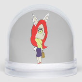 chibi bunnygirl sneeuwbol (Voorkant)