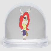 chibi bunnygirl sneeuwbol (Achterkant)