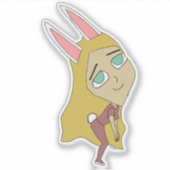 chibi bunnygirl sticker (Voorkant)