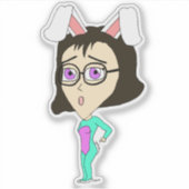 chibi bunnygirl sticker (Voorkant)