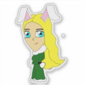 chibi bunnygirl sticker (Voorkant)
