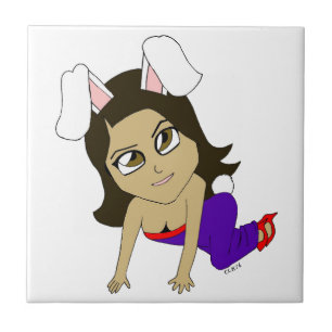 chibi bunnygirl tegeltje