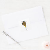 chibi bunnygirl vierkante sticker (Envelop)