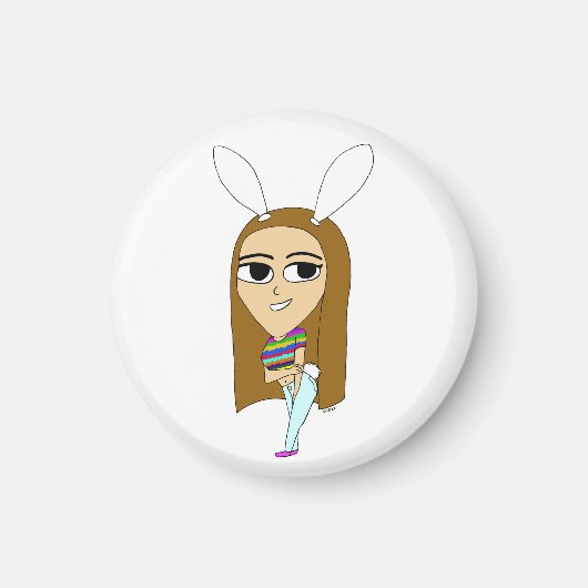 chibi bunnym meisje    magneet (Voorkant)