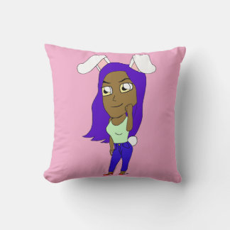 Chibi Bunnymeisje Kussen