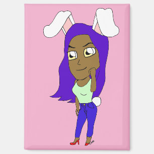 Chibi Bunnymeisje Magneet