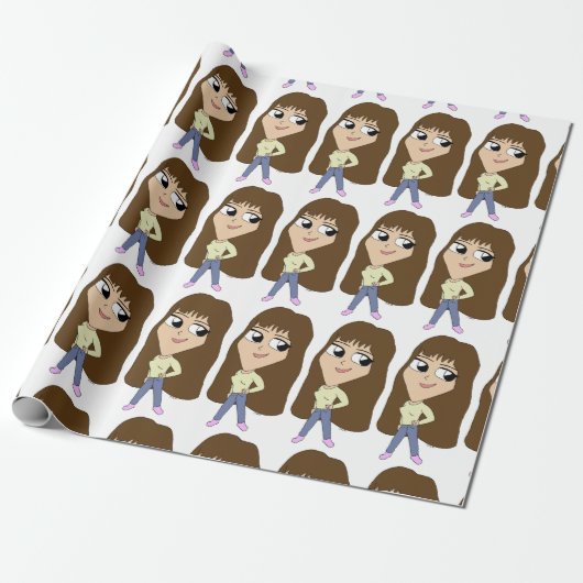 chibi cadeaupapier (Uitgerold)