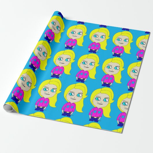 chibi cadeaupapier (Uitgerold)