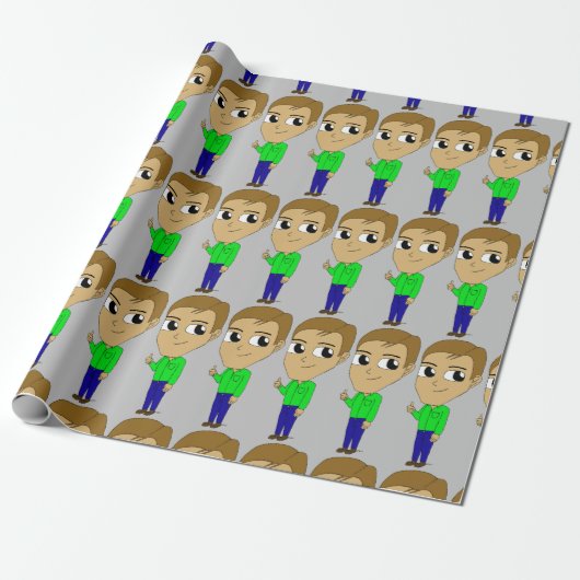 chibi cadeaupapier (Uitgerold)
