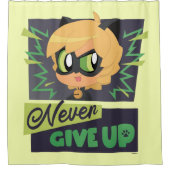 Chibi Cat Noir geeft nooit op Douchegordijn (Voorkant)