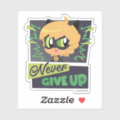 Chibi Cat Noir geeft nooit op Sticker (Vel)