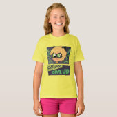 Chibi Cat Noir geeft nooit op T-shirt (Voorkant volledig)