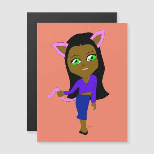 chibi catgirl (Voorkant / Achterkant)