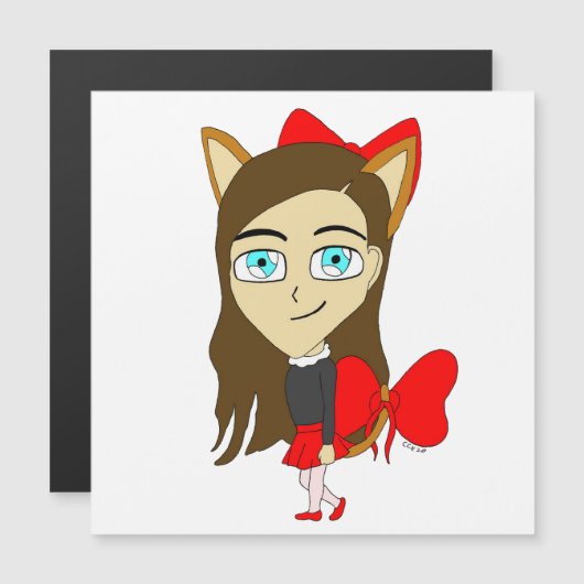 chibi catgirl (Voorkant / Achterkant)