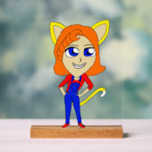 chibi catgirl acryl bord (Neutraal)