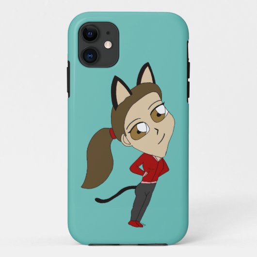 chibi catgirl Case-Mate iPhone case (Achterkant)