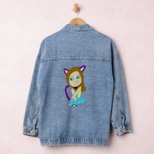 chibi catgirl denim jacket (Hangar)