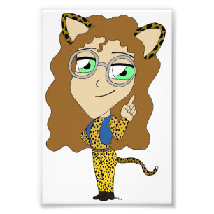 chibi catgirl foto afdruk