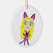 chibi catgirl keramisch ornament (Rechts)