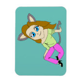 chibi catgirl magneet (Verticaal)