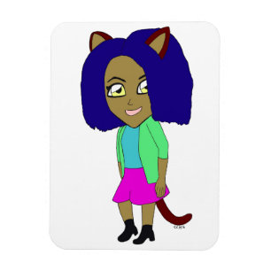 chibi catgirl magneet