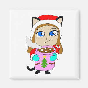 chibi catgirl magneet