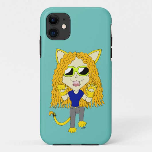 Chibi Catgirl met poten Case-Mate iPhone Case (Achterkant)