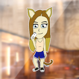 Chibi Catgirl Raamsticker