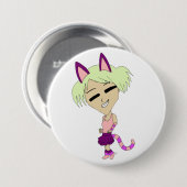 chibi catgirl ronde button 7,6 cm (Voorkant /achterkant)