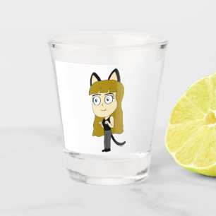chibi catgirl shot glas