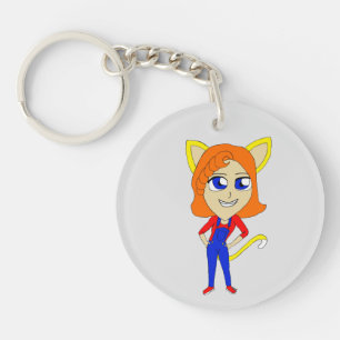 chibi catgirl sleutelhanger