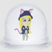 chibi catgirl sneeuwbol (Voorkant)